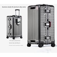 Large Capacity Suitcase Lockable Luggage with Aluminum Frame for Business 20 inch Carry-on Cabin Suitcase Oversized 28/30 inch