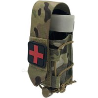 MOLLE Tourniquet Holder IFAK TQ Holder Tactical Medical Pouch Holster First Aid Kit Cross Patch/Bungee Cord EMT EMS