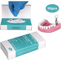 50pcs 2-in-1 Orthodontic Expanding Floss Multifunctional Dental Bridge Implant Floss Toothpick Threaders Dental Cleaning Tools