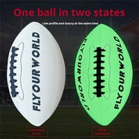 PU Non-Slip Rugby Glow-in-the-Dark American Football - Official Sizes 6/9 | Birthday Gift | Training/Competition Ball