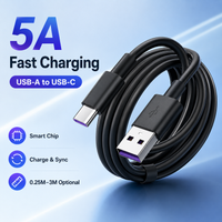 5A Fast Charging USB to Type C Cable USB-A to USB-C Data Sync Charger Cord for Android Type-C Devices
