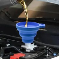 Universal Splash-Proof Oil Funnel Foldable Silicone Multi-Function Funnel Spill Saver For Car Oil Change Laboratory Daily Use