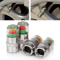 2/4Pcs Car Tire Pressure Monitor Valve Cap External Pressure Alert Indicator Sensor
