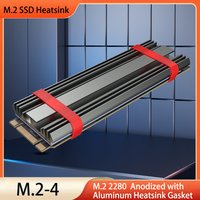 M.2 SSD Heatsink M2 NVME 2280 Solid State Hard Disk Aluminum Heatsink Gasket with Thermal Silicone for Desktop PC PS5