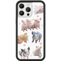 Wildflower ins Little Piggy Dots pet Piggies Phone Case For iPhone 13 12 14 15 16 17 Pro Max Cover ikukkuuu