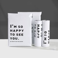 20Pcs/Pack White Color Thicken Express Bag THANKS Printing Waterproof Clothing Parcel Packaging Bags Envelope Courier Pouch