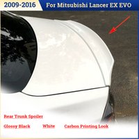For 2009-2016 Mitsubishi Lancer EX EVO Rear Trunk Lid Boot Ducktail Lip Black Carbon Look Spoiler Wings Car Accessories Tail Fin