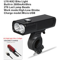 AliExpress NX2 Bicycle Headlight 2T6 MTB Bike Led Lamp Head Aluminum Alloy Mountain Cycling Front Lamp Riding Lighting For Night Bright