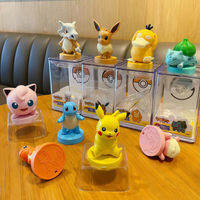 Anime Pokemon Stamp Action Figures Pikachu Psyduck Jigglypuff Slowpoke Cute Mini Collectible Model Desk Decor Toy Birthday Gift