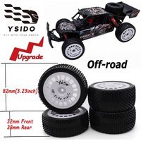 YSIDO 82mm 4PCS 1/10 2WD RC Off-Road Buggy Car Rubber Tire Wheel for XRAY XB2 Serpent SRX2 SRX4 Traxxas Bandit Tekno EB410 Parts