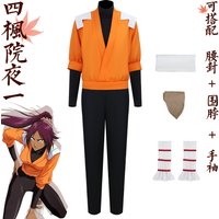 Shihouin Anime Yoruichi Cosplay Japanese Ninja Costume Sexy Orange Black Pants Cool Jumpsuit Battle Uniform Halloween Christmas