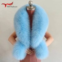 Winter Natural Fox Fur Scarf And Cuff Set Women Jacket Fur Collar Authentic Neck Warm Scarves Luxury Fluffy Fox Fur Shawl