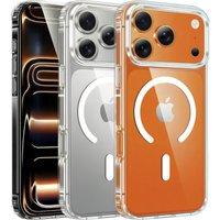 Transparent For iPhone 17 16 15 14 13 12 11 Pro Max Plus 17e 16e Case:Clear Magnetic Phone Case with Magsafe Slim Anti Yellowing