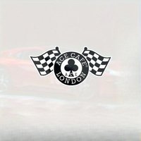 1PC Round Checkered Flag Waterproof Sticker Black White Vinyl Decal for Car Motorcycle Helmet Decor