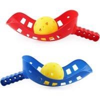 Scoop Ball Game Set Catch Balls Kids Outdoor Beach Toys Lawn Backyard Fun Lacrosse Track Giant Garden Toss Game Activity