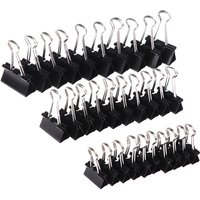 10-50pcs Black Metal Binder Clips 19mm/ 25mmNotes Letter Paper Clip Office Supplies Binding Securing