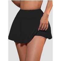 High Waist Flared Skort Women Hidden Built In Shorts Lining Athletic Skirt For Tennis Golf Workout Running Casual Summer Wear