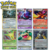 PTCG Cards Rare Holo Cards Charizard Gengar Rayquaza Deoxys Arceus Game Collection Foil Single Cards Pokemon Proxy Cards