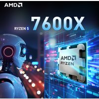 AMD Ryzen 5 7600X 6-Core 12-Thread DDR5 4.7GHz L3=32M Processor 105W Socket AM5 5NM 100-000000593 R5 7600X New but without fan