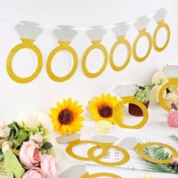 1Pcs Creative Glitter Paper Diamond Ring Banner for Valentine's Day Wedding Party Anniversary Birthday Party Scene Decoration