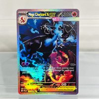 Pokemon Mega Charizard X ex 125/094 English Card Holographic Foil DIY Premium Anime Collection Card