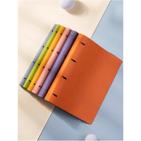 A4 Soft PU Leather Notebook Binder, Refillable 4 Round Ring Binder Cover for A4 Filler Paper, Notebook Personal Planner Binder