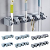 Magic Plastic Mop Holder 3 Styles Wall Mounted Broom Holder Broom Holder Tool Kitchen Storage Multi-Functional