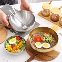 15cm/20cm/25cm Stainless Steel Fruit Salad Bowls Soup Rice Noodle Ramen Bowl Multifunctional Spice bowl Food Mixing Container
