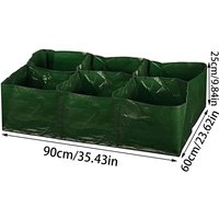 6 Grids Vegetable Planting Bag Container Portable Flower Plant Growing Bags Reusable Garden Raised Planting Bed Courtyard Decor