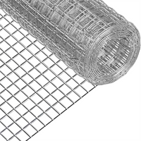 Galvanized Hardware Cloth-For Animal and Garden Protection, 1/2 Inch Mesh, 50CMX500CM, Welded Wire Garden Fence Border