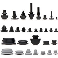 Silicone Plug Rubber Stopper Black T-plug Door Mat Non-slip Foot Cap Sealing Thermostability Buckle Low Temperature Resistance