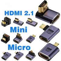 mini micro hdmi to HDMI 2.1 Converter 48Gpbs 8K60HZ 4K120HZ for HDTV Projector PS4 PS5 Laptop PC