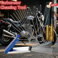 Upgrade Carburetor Cleaning Tool Kits Carbon Dirt Jet Remove Brushes Needles for Car Motorcycle Moped Scooter ATV Carb Jets