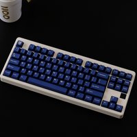 114 Keys Ink Blue Double Shot PBT Keycaps Cherry Profile Custom Keyboard Key caps for Gateron MX Switches Gaming Keyboards