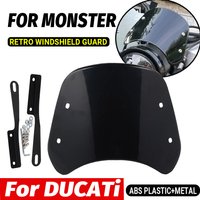 For Ducati Monster 400 600 620 695 750 900 996 1000 S2R S4R Accessories Retro Windscreen Windshield Wind Screen Deflector Cover
