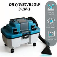 Brushless Vacuum Cleaner 3 in 1 Wet Dry Blow Vacuum Cleaner 1200W High Power Portable Cordless Dust Extractor for Makita