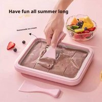 At Home Rolled Ice Cream Maker Kit,No Electricity Needed, Portable Rolled Ice Cream Tray, Instant Mini Roll Ice Cream Cold Plate