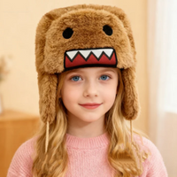 Domo-kun Head Hat Plush Toys Movie DOMO Toy Fans for Kids Halloween Gifts Cute Doll Game Fans Kids Birthday Xmas Gift Home Dec