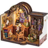Robotime Rolife The Magic Study DIY Miniature House with Many Magic Note Books Dollhouse Decoration 3D Wooden Puzzle DG166