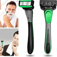 Men's 7-Layer Manual Razor Shaving Set with Replaceable Blades Hair Removal Razor Knife No Skin Damage