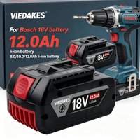 //for Bosch 18V professional system 12.0AH Li-ion battery BAT609 BAT618 replacement with LED & for Bosch quick charger 18V//