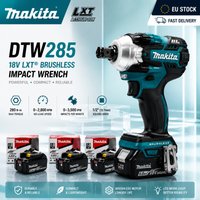 Clé à chocs Makita DTW285Z originale 18V LXT 280Nm, moteur sans balais, batterie 6.0Ah, tournevis sans fil professionnel haute puissance, stock en UE, livraison rapide depuis la Pologne.