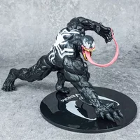 Symbiote Villain lying prone position Figure Set, Venom-Inspired PVC Model, Comic Anti-Hero Alliance Desktop Ornament Boys Gift