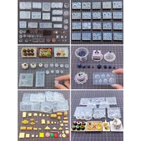 Miniature Doll House Mini Food Play Cutlery Bowl Plate Dinner Plate Mini Small Cookies Macaron Croissant Uv Glue Silicone Mold
