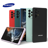 For Samsung Galaxy A52 A70 A50 A50S A12 Case Liquid Silicone Phone Back Cover Protective Coque A55 A73 A53 A33 A72