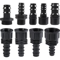 1/2 3/4 Female Male Thread To 1/2 3/4 1 Inch Garden Hose Barb Connector 16mm 20mm 25mm Plastic Hose Fitting Irrigation Pipe Fitt