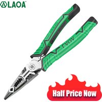 LAOA Needle Nose Pliers Hard Steel Wire Cutters Long Nose Wire Stripping Terminal Crimping Multifunctional Hand Tools