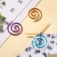 1/2/3/9pcs Spiral Cable Knitting Needle Circular Mix Color Knitting Tools Locking Stitch Markers Crochet Latch Marker Pin