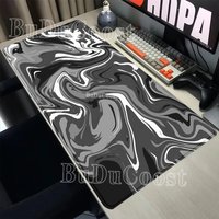 black and white Strata Liquid fluid Gaming Art Mouse pad Keyboards HD Printing PC Computer Laptop Anime Office Keyboard Desk Mat