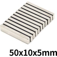 50x10x5mm Block Super Strong Neodymium Magnet N35 Powerful Magnetic NdfeB Permanent Refrigerator Magnet imanes DIY
